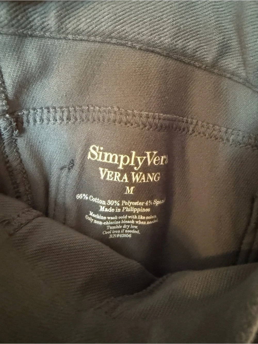 Simply Vera Wang Charcoal Gray medium Casual Pants